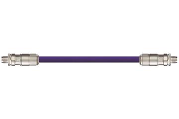 Harnessed CAT5e Cables, PVC Oil-resistant, Connector A: Telegaertner M12 x-coded, Connector B: Telegaertner M12 x-coded