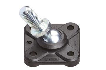 Flange bearing with ball stud, male thread, GFSM-AG-ES, igubal®