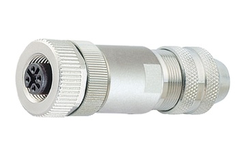 Conector hembra Binder M12-A, 6-8 mm, apantallado, con tornillo, IP67, UL