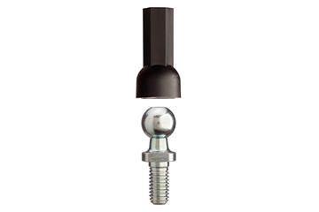 In-line ball and socket joint, AGRM LC, with steel pin, igubal®
