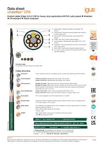Technical data sheet chainflex® control cable CF6
