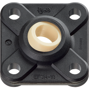 Flange bearings with 4 mounting holes, EFSM, igubal®, spherical ball iglidur® J