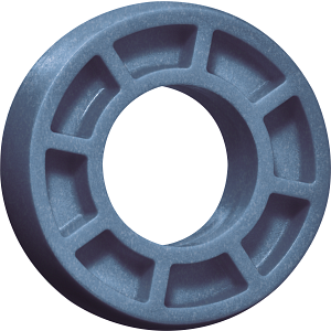 Spherical insert bearing, injection moulded, food industry