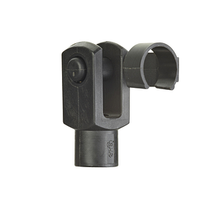 Clevis joint with spring-loaded fixing clip, GERMF / GELMF, igubal®