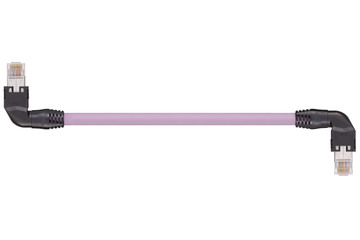 Cables confeccionados CAT5e, PVC, Conector A: Hirose RJ45 en ángulo en «L» inferior, Conector B: Hirose RJ45 en ángulo en «L» superior