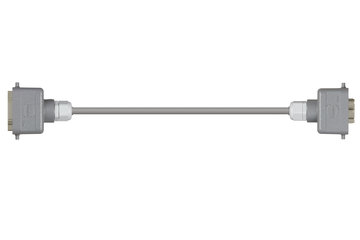 Han 6B Tülle (Stift) auf Han 6B Tülle (Buchse), Längsbügel, beidseitig gerade, PVC 7,5 x d