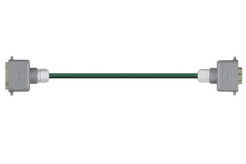 Han 6B Tülle (Stift) auf Han 6B Tülle (Buchse), Längsbügel, beidseitig gerade, PVC 6,8 x d