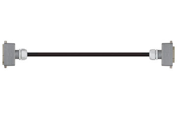 Conector carcasa Han 16B (pin) a conector carcasa(contacto) Han 16B, palanca de bloqueo individual en ambos lados, recto, PVC 12,5 x d