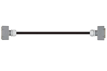 Conector carcasa Han 16B (pin) a conector carcasa(contacto) Han 16B, palanca de bloqueo doble en ambos lados, recto, PVC 12,5 x d