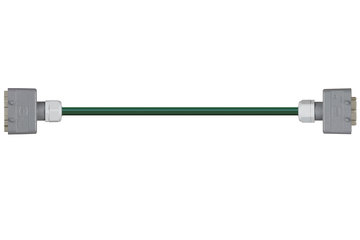 Conector carcasa Han 10B (pin) a conector carcasa(contacto) Han 10B, palanca de bloqueo individual en ambos lados, recto, PVC 6,8 x d