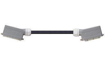 Conector carcasa Han 24B (pin) a conector carcasa (contacto) Han 24B, palanca de bloqueo individual en ambos lados, angulado, TPE, libre de halógeno