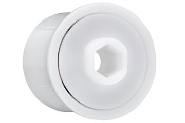 Rodamiento radial de bolas xiros®, xirodur B180, bolas de acero inoxidable, jaula de poliamida (PA), centro hexagonal, con con tapa, mm