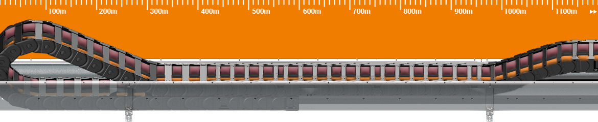 Chaînes porte-câbles pour les courses longues et les applications heavy duty