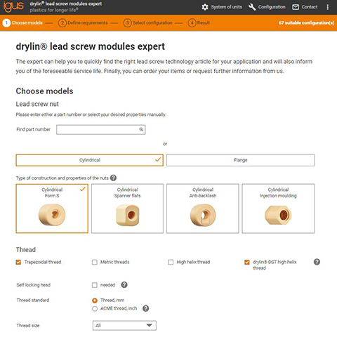 Système d'expertise pour entraînements à vis