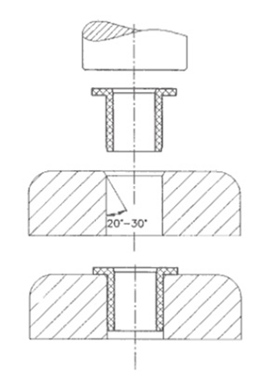 Press-fit procedure of a plain bearing