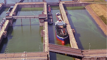 Schleuse in Krammersluis bei Zeeland