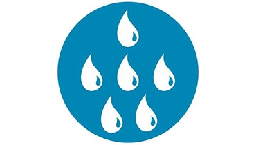 Icono del contacto con salpicaduras de agua