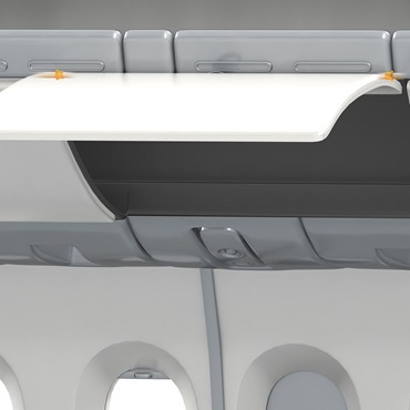 Interior de los aviones: cojinetes iglidur en las puertas del maletero