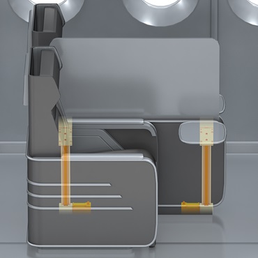 Intérieur d'avion : technique linéaire drylin dans une cloison