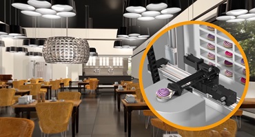 drylin Portal beim Servieren von Gebäck