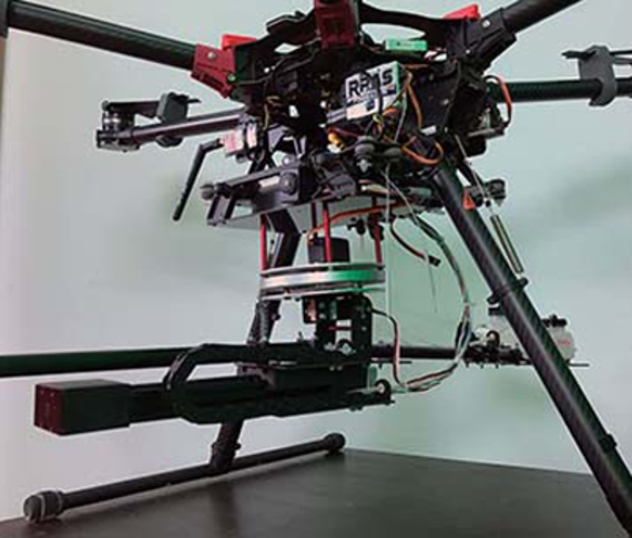 Drone with light drylin® W profile rail