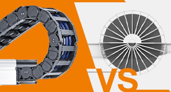 Energy chains vs. motorised cable reel