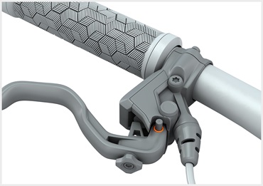 iglidur plain bearing in the brake lever