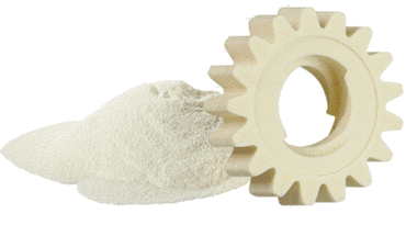 3D printing laser-sintering material with gear