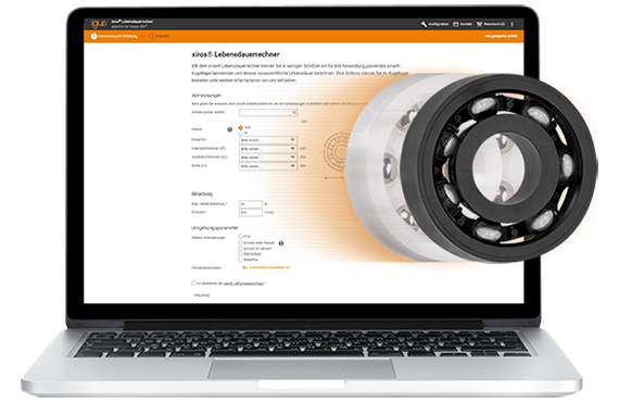 Online configuration for xiros® plastic ball bearings